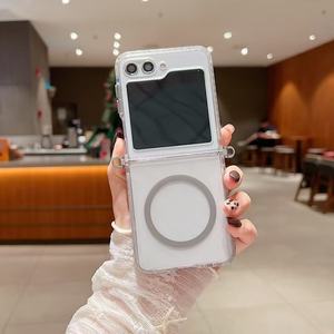 Pour Samsung Z <span class=keywords><strong>Flip</strong></span> 7 6 4 étui de téléphone magnétique transparent nouveaux étuis de téléphone portable de <span class=keywords><strong>Charge</strong></span> sans fil pour galaxy Z <span class=keywords><strong>Flip</strong></span> 7 6 <span class=keywords><strong>5</strong></span> - Product Image 6