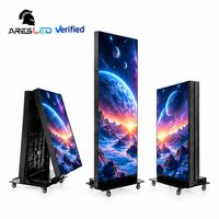 Écran publicitaire portable LED pliable P1.86 P2 P2.5 pour centre commercial, hôtel, exposition, signalisation numérique