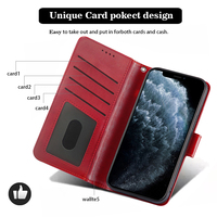 Étui de luxe en cuir magnétique à rabat pour iPhone 16 Pro Max 15 14 Plus 13 17 Air 16e avec porte-cartes et portefeuille NFC