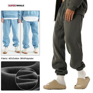 Toptan Pamuklu 350 Gram Ağır Polar Oversize Eşofman Altı Yüksek Kalite Özel Dikim Düz Paça Erkek Eşofman Altı - Product Image 3