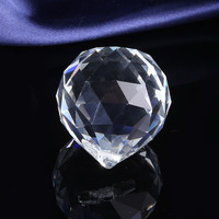 Plafonnier suspendu transparent feng shui, pièces de lustre à facettes, boules de cristal, 15mm à 100mm