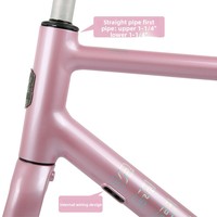Cadre de vélo de route en alliage d'aluminium Seaboard CT1 pour gravier, avec passage interne des câbles, compatible guidon plat, frein à disque 700C, fourche à axe traversant