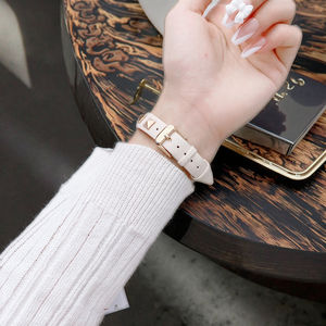 <span class=keywords><strong>Bracelet</strong></span> fin en cuir véritable pour <span class=keywords><strong>Apple</strong></span> <span class=keywords><strong>Watch</strong></span> série 7 SE 6 5 4 3 2 1 - Product Image 3