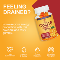 Oem Coenzyme Q10 Gummies Vegetarian Gummy Vitamins Antioxydant Suppléments Coq10 Gummies 100MG