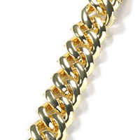 Nouveau Collier Chaîne Cubaine Bling 25mm en Laiton avec Zircons Cubiques Incrustés, Bijoux Hip Hop Iced Out, Vente en Gros 2026