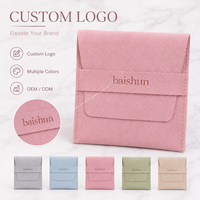 Pochette Enveloppe en Microfibre Gaufrée avec Logo Personnalisé pour Montre, Collier, Rangement de Luxe, Pochette Bijoux en Microfibre pour Parfum
