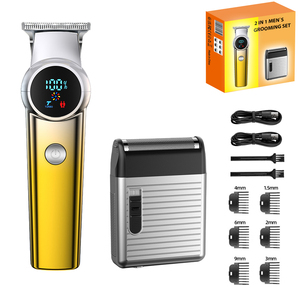 Recortadora Profesional Inalámbrica LCD para Barbero, Corte a 0mm, para Detalles y Contornos, Máquina Eléctrica USB para Cortar el Cabello, Manual en Inglés - Product Image 3