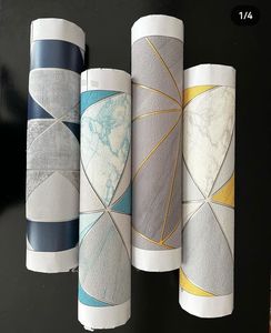 Carta da parati moderna 10M 3D in rilievo carta da parati in pelle scamosciata decorazione da parete velluto <span class=keywords><strong>bordi</strong></span> carta da parati metallica - Product Image 2