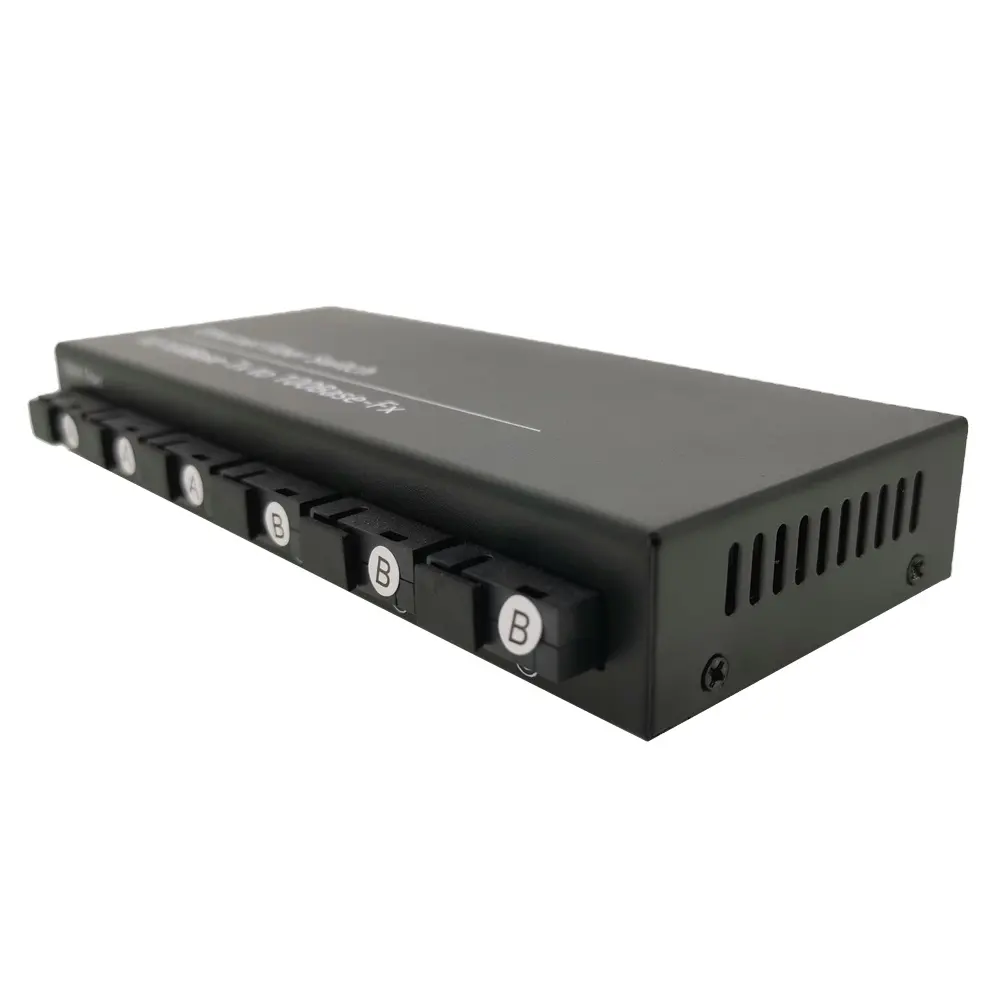 RTXMC 6f2e 100m Fast Ethernet Switch 6 Fiber Port 25km 2 Utp Rj45 Fiber Optical Switch sakelar serat optik