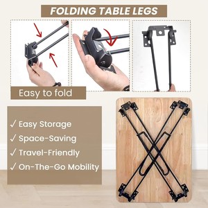 8-28 Inches Portable Dining Diy Detachable Adjustable Height Wood Slab Lowes Metal Small Foldable <b>Folding</b> <b>Table</b> <b>Legs</b> - Product Image 4