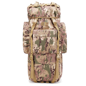 Lightweight <b>60L</b> 65L Molle Tactical <b>Backpack</b> Waterproof Zipper Closure for Hiking and Hunting with Shoe Compartment - Product Image 1