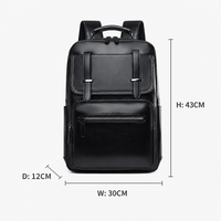 Sac à dos pour ordinateur portable en cuir PU durable personnalisé OEM, multi-poches, avec fermeture éclair, pour homme et femme