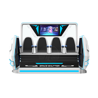 2022 extérieur maison VR 9D cinéma mouvement chaise 3D 4D 5D 7D simulateur avec 4 sièges pour parc d'attractions et expérience de montagnes russes