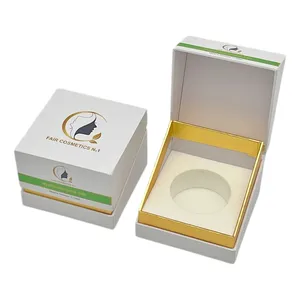 Caja de cosméticos de lujo de alta calidad hecha a mano biodegradable, caja de embalaje de caja de cuidado de la piel de Perfume con tapa para suero