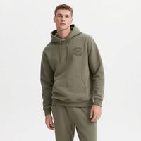 Sudadera con capucha de invierno de 400 g/m² de algodón 100% pesado, con efecto desgastado, corte regular, para hombre, forro polar, bordado, lavado, ODM