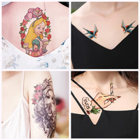 Weimei arc beauté personnalité tendance fleur papillon Animal tatouage bras dos étanche temporaire tatouage autocollant pour filles femmes