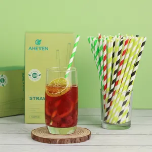 6.0*197mm decorative drinking straws flavored drinking disposable straw