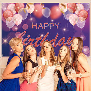 Banner de decoración de fiesta de cumpleaños diseño de escena bandera colgante Fondo De Cumpleaños Bandera de <span class=keywords><strong>Burla</strong></span> - Product Image 3