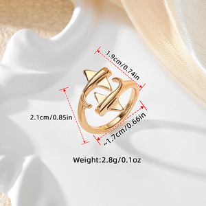 European American Style Dragonfly <b>Ring</b> Gold Silver <b>Adjustable</b> Insect Shape Unisex Fashion Party Jewelry - Product Image 2