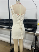 SB3928 Hoge Kwaliteit Sexy Slim Fit Handgestikte Fruit & Palmboom Kristal Beaded Lace-Up Bodycon Avondjurk Korte Rok