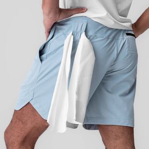 กางเกงขาสั้นออกกำลังกายลำลองสำหรับวิ่งและกิจกรรมกลางแจ้ง ผ้าซักได้ มีเชือกผูกเอว ปักโลโก้ตามสั่ง เหมาะสำหรับใส่วิ่งและออกกำลังกายทุกวัน - Product Image 3