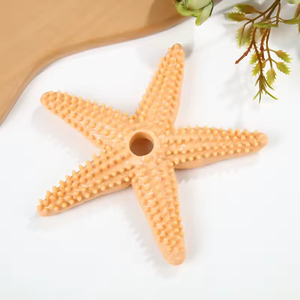 Starfish Shape <b>Squeaky</b> Molar Dog Teeth Cleaning Stick Pet Interactive Chew Toy Agressive Chewers Made of Durable Rubber - Product Image 4
