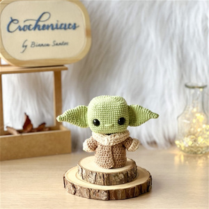 Poupée crochet personnalisée faite à la main Baby <span class=keywords><strong>Yoda</strong></span> Amigurumi poupée personnage de dessin animé Crochet peluche <span class=keywords><strong>jouet</strong></span> - Product Image 2