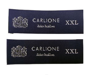Custom logo <b>Clothes</b> Tagger White Name Size Labels Woven Neck Labels Garment Accessories <b>Tags</b> for Clothing - Product Image 2