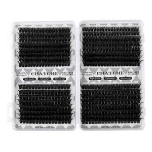 640 Clusters 100D Dense Curly DIY Segment Lashes Premium D Curl Individual False Eyelashes For Self Application <b>Beauty</b> Salon - Product Image 6