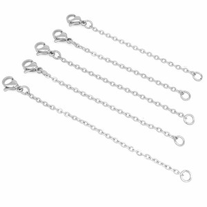 Chaîne en O aplatie en acier inoxydable avec fermoir mousqueton, bracelet à boucle unique, chaîne pour sacs et vêtements, accessoires de bijoux DIY - Product Image 1
