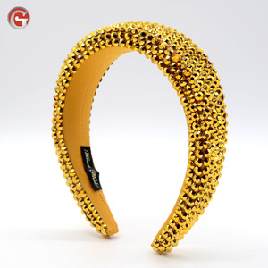 Venta al por mayor popular cristal barroca diadema de diadema acolchada de lujo lindo Hairband - Product Image 5