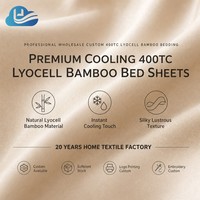 Ensemble de housse de couette en lyocell de bambou de couleur unie, certifié OEKO-TEX, 400TC, soyeux et lisse, taille Queen, 4 pièces, toutes saisons, Cloudland