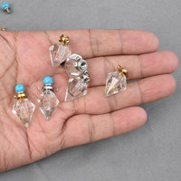 Bouteille miniature sculptée en cristal en forme de riz, flacon de parfum, pendentif pour cheveux de bébé, breloque pour bracelet et collier, forme conique