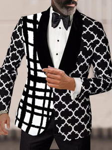 <span class=keywords><strong>S</strong></span>-4XL <span class=keywords><strong>Blazer</strong></span> stampato digitale abito Casual da uomo a maniche lunghe stile Business - Product Image 5