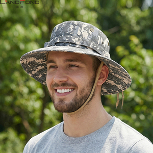 Sombrero <span class=keywords><strong>de</strong></span> Pescador para Hombre Landfond, Accesorio <span class=keywords><strong>de</strong></span> Primavera/Verano, Protección Solar, Camuflaje, Ala Ancha, Transpirable - Product Image 1