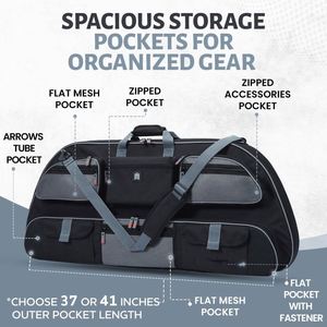 Étui de transport pour arc composé étanche personnalisé, sac à arc durable avec poche pour flèches et sangle de sac à dos, rembourrage pour la chasse - Product Image 2