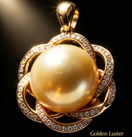 Collier pendentif de luxe en or véritable 18 carats avec perle ronde dorée de qualité AAAAA pour femme, breloque en perle ajourée filigranée, Guangdong