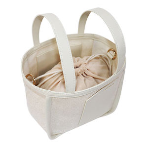 Sac fourre-tout écologique SENDA Simple Vintage pour femme, fermeture ouverte, deux poignées, bandoulière amovible, capacité 1-1,9 L pour diverses utilisations - Product Image 4