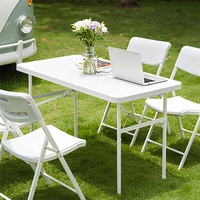 Table de banquet pliante rectangulaire en plastique de fête