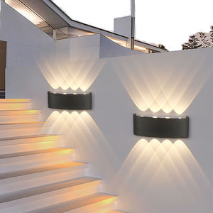 モダンなミニマリストLEDウォールライト2W-12Wプラスチックボディ防水屋内屋外ランプホテルガーデン用発光リニアライト - Product Image 2