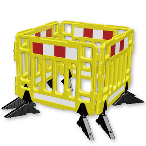 Barriera di Sicurezza Stradale in Plastica HDPE Durevole Cancello di Controllo Folla con Elementi Riflettenti Vendita all'Ingrosso - Product Image 4