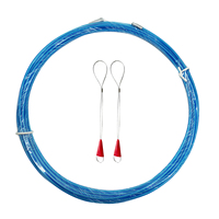 Tire-câble en acier inoxydable 4mm*10m avec gaine plastique, ruban de tirage pour câbles électriques
