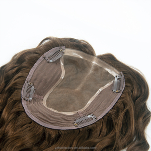 Topper de Cabello Humano Virgen 100% de Venta Caliente de Fábrica, Base Mono 3*5 + Wef para Mujeres, Sin Enredos, Sin Caída, Aspecto Hermoso - Product Image 5