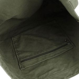 Bolsa de Mano de Lona de Algodón de 16 oz, Gran Capacidad, con Bolsillo Interior, Doble Uso, para Estudiantes, Viajes, Compras, Bolsa de Hombro - Product Image 3
