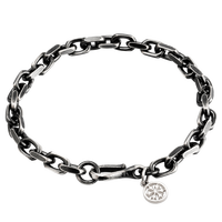 Vintage Bully Punk Fashion Jewelry Bracelet en argent sterling 925 par Mygrillz pour les fêtes et les cadeaux Bracelet cubain gothique pour hommes