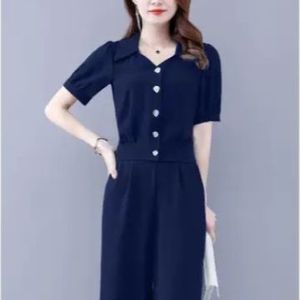 Women's Summer Two Piece Pantsuit Pink Knitted Casual Suit Set Fashionable Leisure Wear - Product Image 3