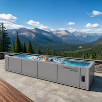 Piscine modulaire de luxe en fibre de verre de 20 pieds avec éclairage LED, piscine de plongeon hors sol pour projets de villas et d'hébergements touristiques