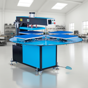 Presse à Chaud Rotative Pneumatique à Quatre Stations pour Sublimation de T-shirts, Modèle 40x60, <span class=keywords><strong>Prix</strong></span> Abordable pour Ligne de Production - Product Image 1