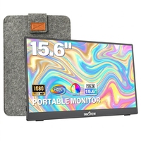 Monitor Portátil de 15.6 Pulgadas, 60Hz FHD 1080P, Ultra Delgado, con Funda Protectora Plegable para Viajes, Oficina y PC