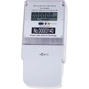 Compteur d'énergie kWh monophasé numérique type électronique long couvercle de borne horloge en temps réel